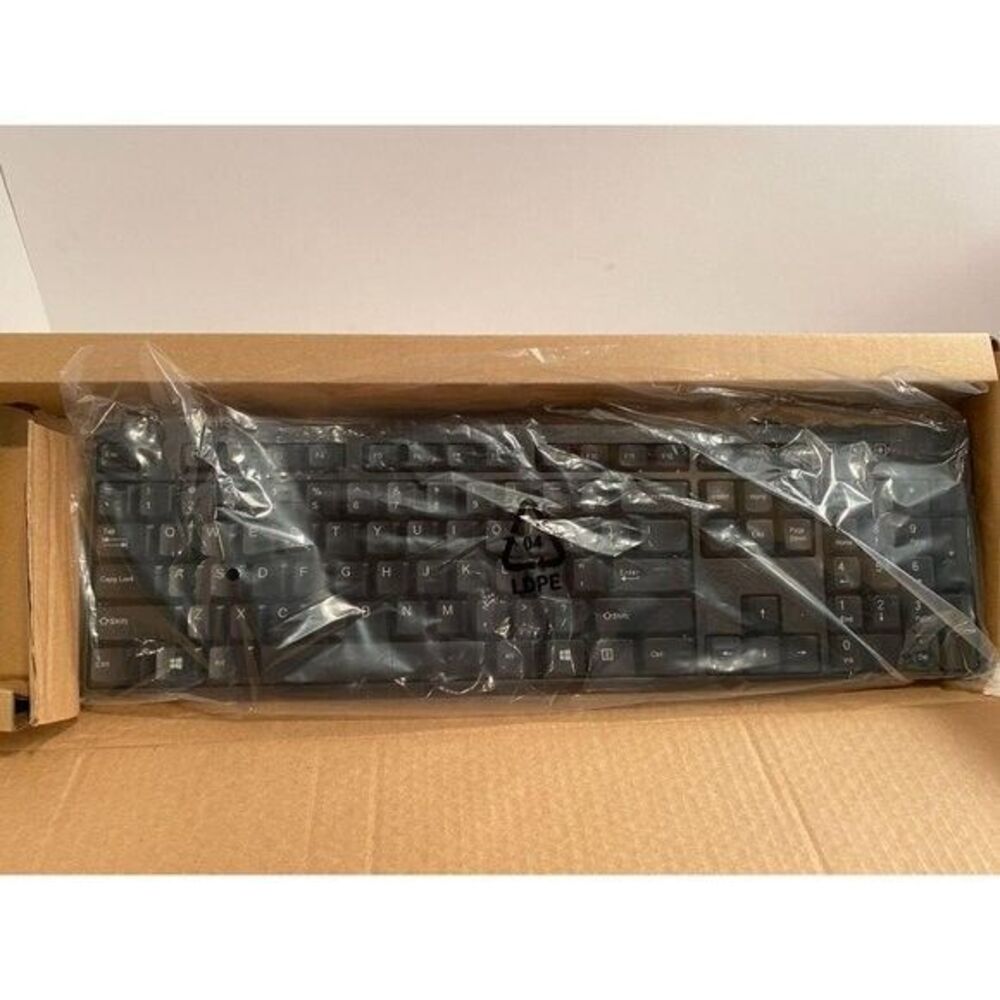 USB Wired Keyboard Unbranded Black Wrapped Traditional Basic Computer Supply NEW